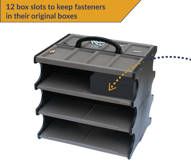 fastner-caddy-organize-store-transport-fasters-in-their-original-boxes-12-slots